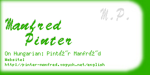 manfred pinter business card